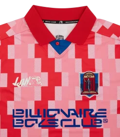 BILLIONAIRE BOYS CLUB LONDON FOOTBALL SHIRT - RED -Fashion Style Shop B22S41 RED 03