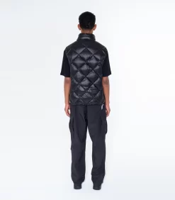 QUILTED LIGHTWEIGHT DOWN VEST - BLACK 9 QUILTED LIGHTWEIGHT DOWN VEST - BLACK -Fashion Style Shop B23405 BLACK 2