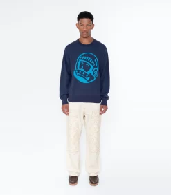 ASTRO KNITTED JUMPER - NAVY 8 ASTRO KNITTED JUMPER - NAVY -Fashion Style Shop B23422 NAVY 1