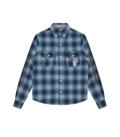 CHECK L/S SHIRT - BLUE