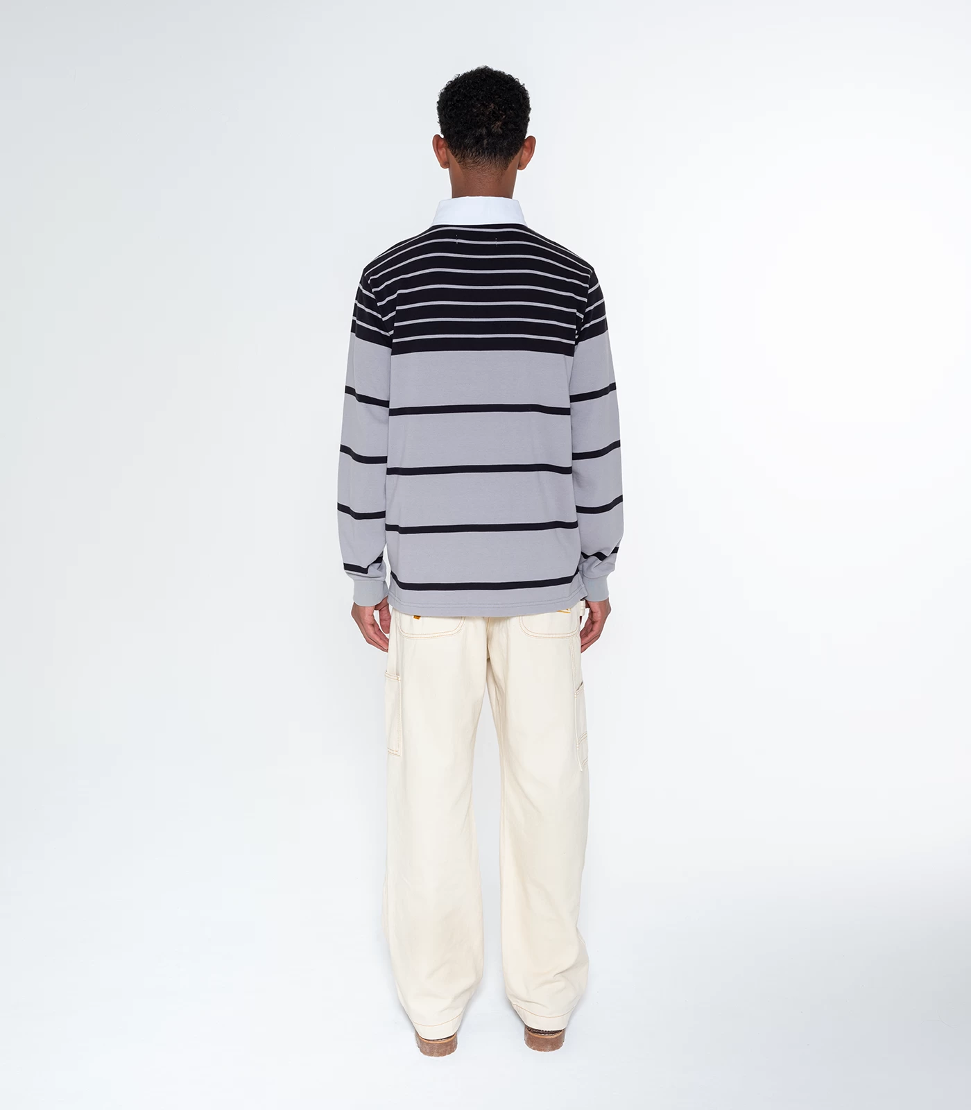 CREST RUGBY SHIRT - BLACK/GREY 4 CREST RUGBY SHIRT - BLACK/GREY - Image 4