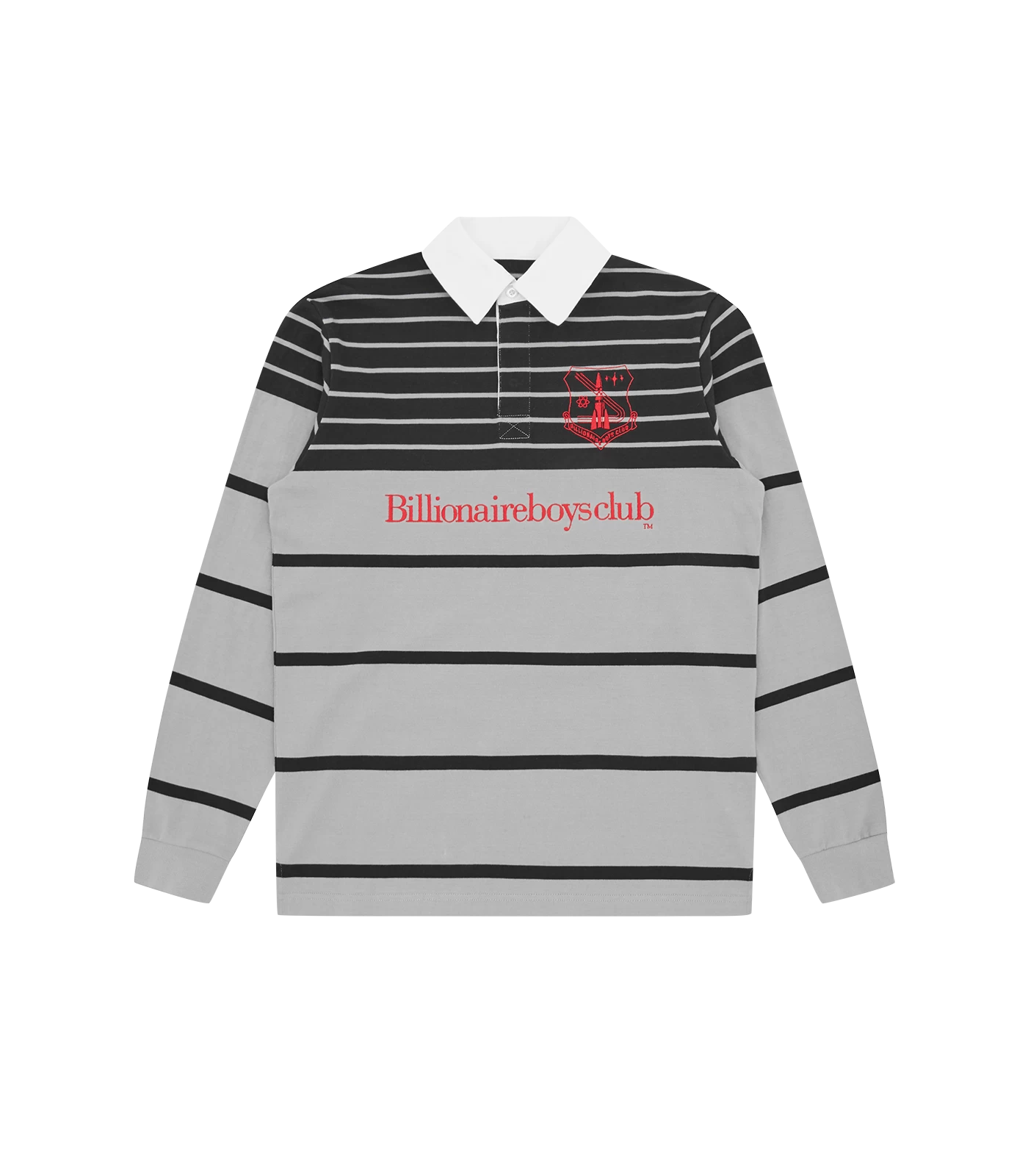 CREST RUGBY SHIRT - BLACK/GREY 1 CREST RUGBY SHIRT - BLACK/GREY