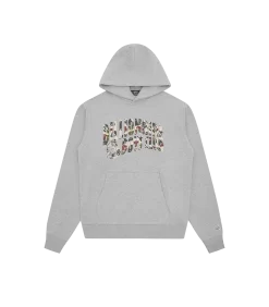 DUCK CAMO ARCH LOGO POPOVER HOOD - HEATHER GREY