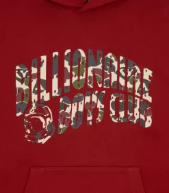 DUCK CAMO ARCH LOGO POPOVER HOOD - RED -Fashion Style Shop B23432 RED 03