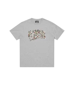 DUCK CAMO ARCH LOGO T-SHIRT - HEATHER GREY