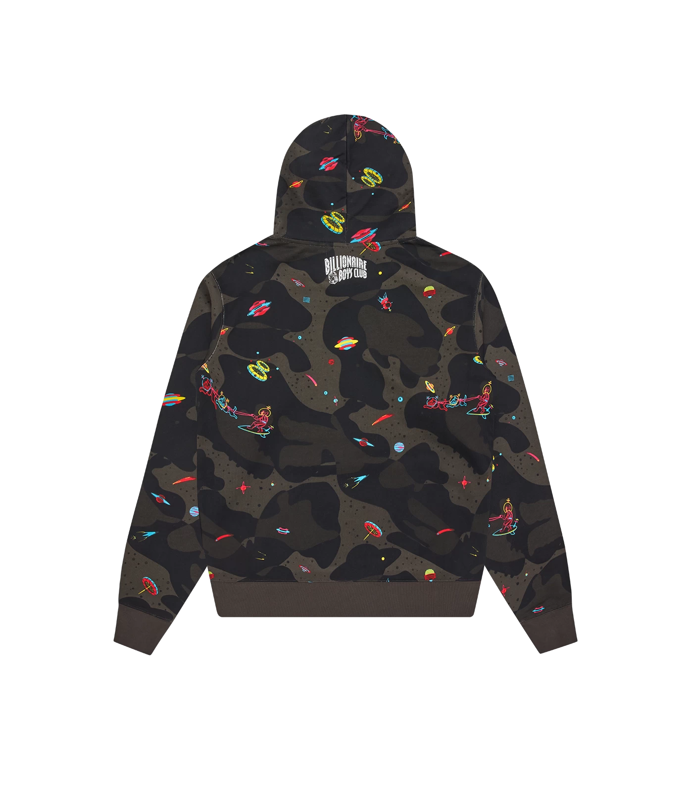 A/O SPACE CAMO POPOVER HOOD - BLACK 2 A/O SPACE CAMO POPOVER HOOD - BLACK - Image 2