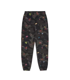 A/O SPACE CAMO SWEATPANTS - BLACK