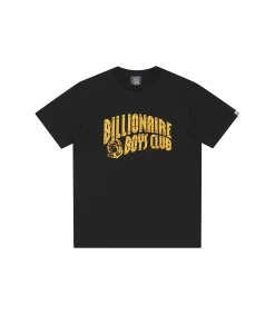 GLITTER ARCH LOGO T-SHIRT - BLACK/GOLD