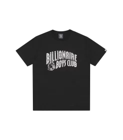 GLITTER ARCH LOGO T-SHIRT - BLACK/SILVER