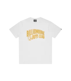 GLITTER ARCH LOGO T-SHIRT - WHITE/GOLD