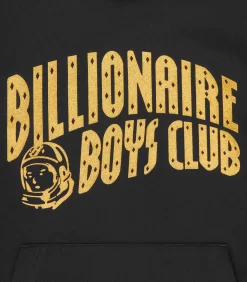 GLITTER ARCH LOGO POPOVER HOOD - BLACK/GOLD 7 GLITTER ARCH LOGO POPOVER HOOD - BLACK/GOLD -Fashion Style Shop B23S39 BLACKGOLD 03