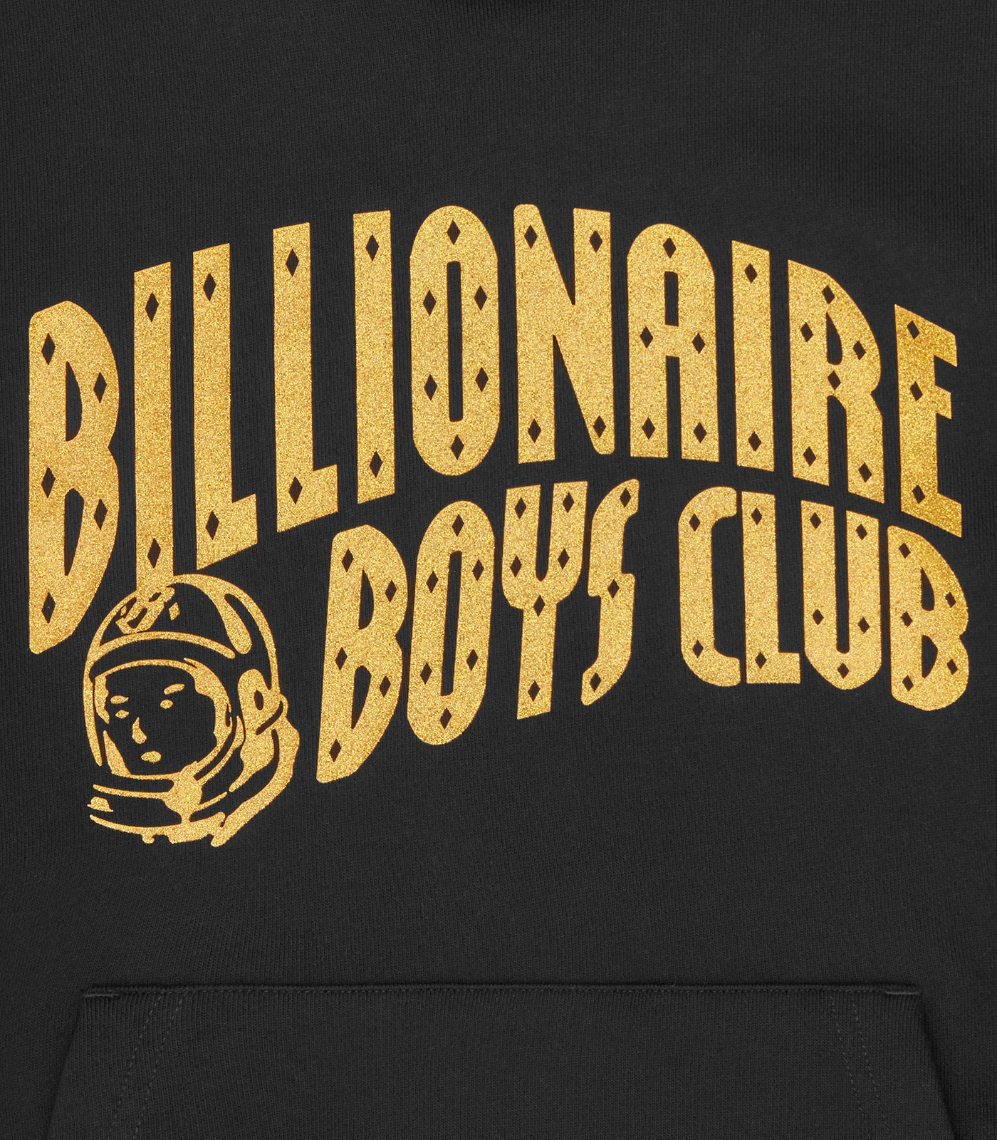 GLITTER ARCH LOGO POPOVER HOOD - BLACK/GOLD 3 GLITTER ARCH LOGO POPOVER HOOD - BLACK/GOLD - Image 3