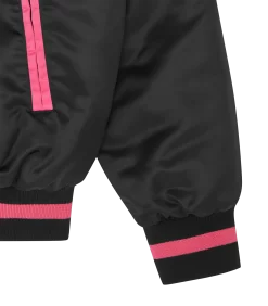 SATIN BOMBER JACKET - BLACK/PINK 10 SATIN BOMBER JACKET - BLACK/PINK -Fashion Style Shop B23S40 BLACKPINK 05