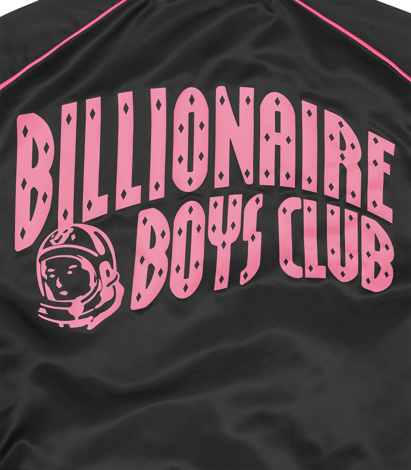 SATIN BOMBER JACKET - BLACK/PINK 6 SATIN BOMBER JACKET - BLACK/PINK - Image 6