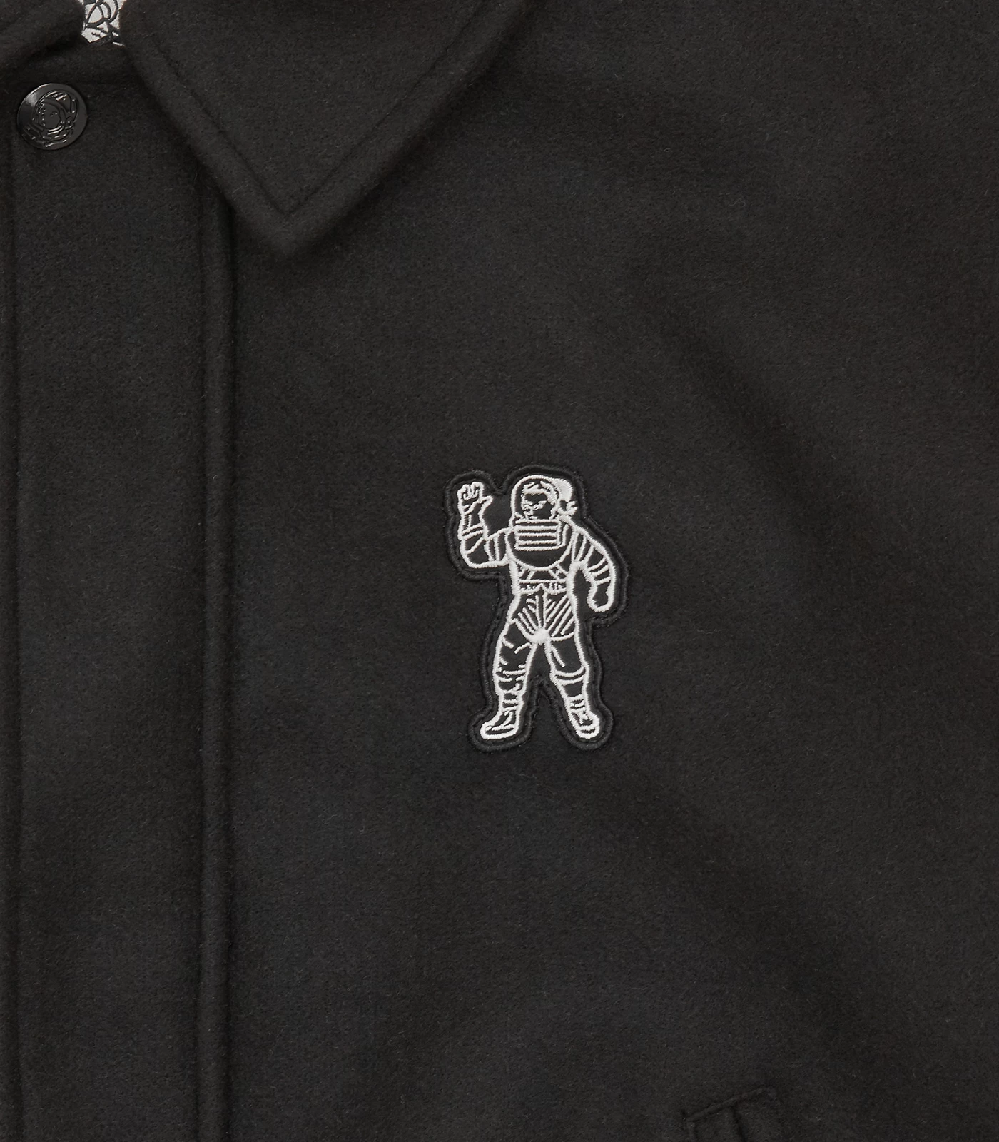 COLLARED VARSITY JACKET - BLACK 4 COLLARED VARSITY JACKET - BLACK - Image 4