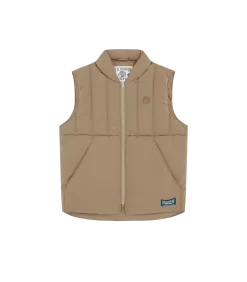 QUILTED DOWN GILET - PUTTY