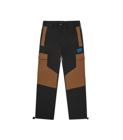 PANELLED TECH PANT - BLACK/BROWN