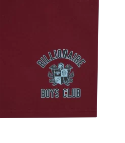 CREST LOGO SWEAT SHORTS - BURGUNDY -Fashion Style Shop B24116 BURGUNDY 03