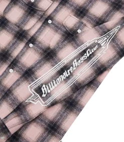 CHECK L/S SHIRT - PINK -Fashion Style Shop B24121 PINK 05