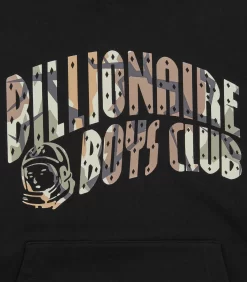 CAMO ARCH LOGO POPOVER HOOD - BLACK -Fashion Style Shop B24126 BLACK 03