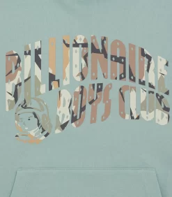 CAMO ARCH LOGO POPOVER HOOD - SAGE -Fashion Style Shop B24126 SAGE 03