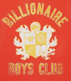 CREST LOGO MESH FOOTBALL SHIRT - ORANGE -Fashion Style Shop B24135 ORANGE 03