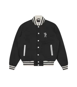 ARCH LOGO LIGHTWEIGHT VARSITY JACKET - BLACK