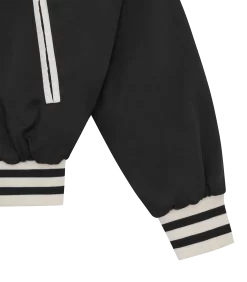ARCH LOGO LIGHTWEIGHT VARSITY JACKET - BLACK -Fashion Style Shop B24201 BLACK 04