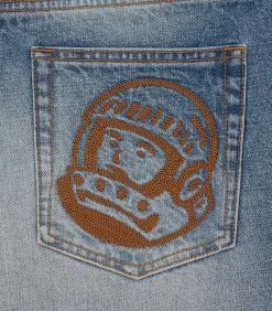 ASTRO SELVEDGE DENIM PANTS - HEAVY WASH BLUE -Fashion Style Shop B24216 HEAVYWASHBLUE 01 4