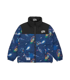 BILLIONAIRE BOYS CLUB X FIRST DOWN REVERSIBLE BUBBLE DOWN JACKET - NAVY -Fashion Style Shop BBCJP225SX003 NAVY 08