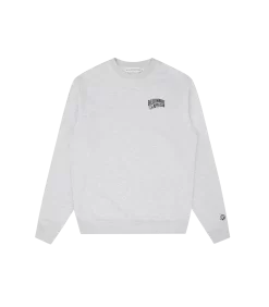 SMALL ARCH LOGO CREWNECK - HEATHER ASH
