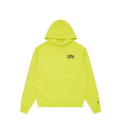 SMALL ARCH LOGO POPOVER HOOD - ACID YELLOW