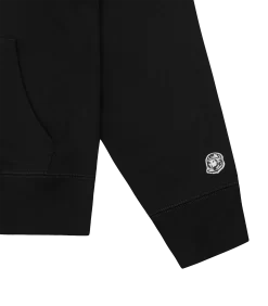 SMALL ARCH LOGO POPOVER HOOD - BLACK -Fashion Style Shop BC005 BLACK 04