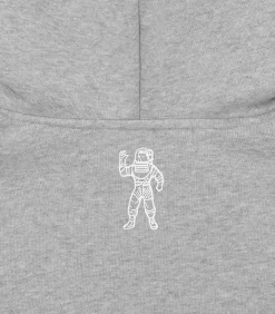 SMALL ARCH LOGO POPOVER HOOD - HEATHER GREY -Fashion Style Shop BC005 HEATHER GREY 05