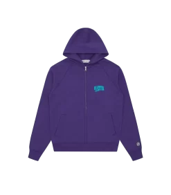 SMALL ARCH LOGO ZIP THROUGH - GRAPE