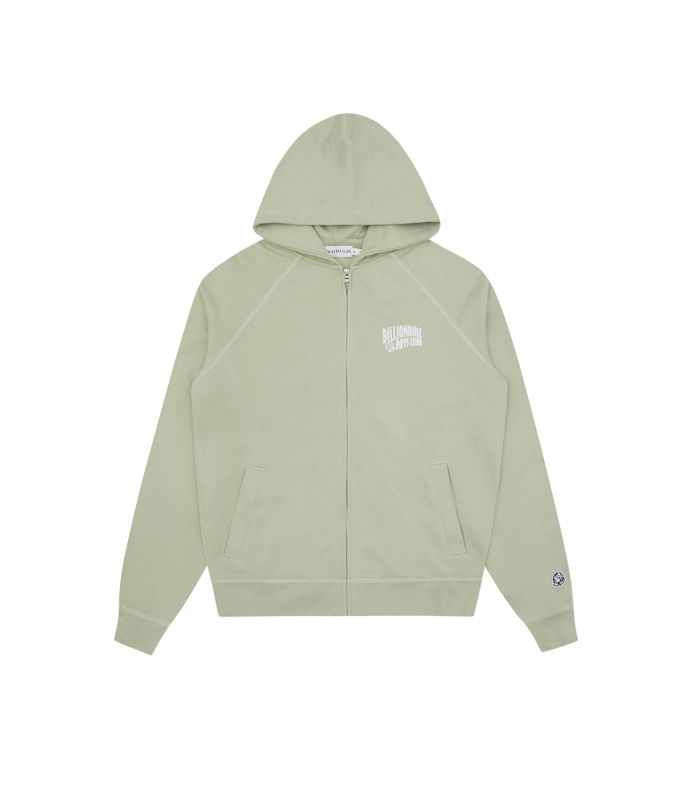 SMALL ARCH LOGO ZIP THROUGH - GREEN 1 SMALL ARCH LOGO ZIP THROUGH - GREEN