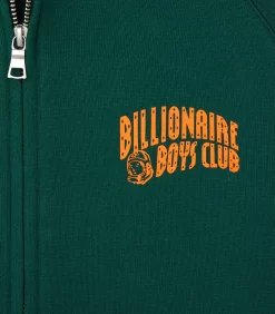 SMALL ARCH LOGO ZIP THROUGH HOOD - KELLY GREEN -Fashion Style Shop BC006 GREEN 03