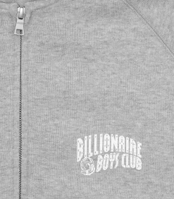 SMALL ARCH LOGO ZIP THROUGH - HEATHER GREY -Fashion Style Shop BC006 HEATHER GREY 03