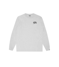 SMALL ARCH LOGO L/S T-SHIRT - HEATHER ASH
