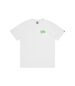 SMALL ARCH LOGO HIGHLIGHTER T-SHIRT - WHITE/GREEN