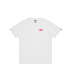 SMALL ARCH LOGO HIGHLIGHTER T-SHIRT - WHITE/PINK