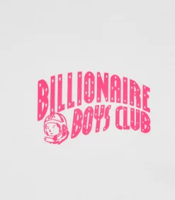 SMALL ARCH LOGO HIGHLIGHTER T-SHIRT - WHITE/PINK -Fashion Style Shop BC008 WHITE PINK 03