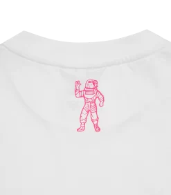 SMALL ARCH LOGO HIGHLIGHTER T-SHIRT - WHITE/PINK -Fashion Style Shop BC008 WHITE PINK 04