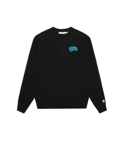 SMALL ARCH LOGO HIGHLIGHT CREWNECK - BLACK/BLUE