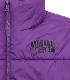 SMALL ARCH LOGO PUFFER JACKET - PURPLE -Fashion Style Shop BC014 PURPLE 03