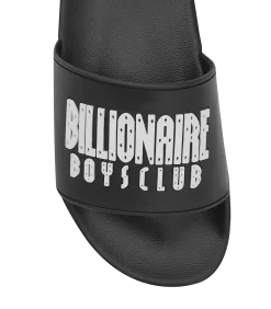 STRAIGHT LOGO SLIDES - BLACK -Fashion Style Shop BC020SLIDERSBLACK 1