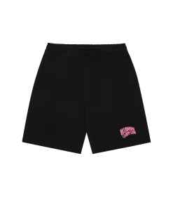 SMALL ARCH LOGO HIGHLIGHTER SHORTS - BLACK/PINK
