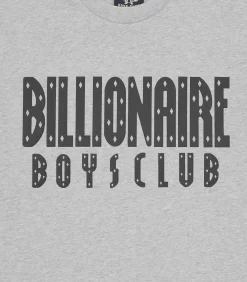 STRAIGHT LOGO T-SHIRT - HEATHER GREY -Fashion Style Shop BC025 HEATHERGREY 03