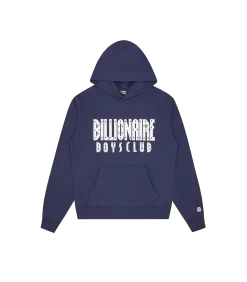 STRAIGHT LOGO POPOVER HOOD - NAVY