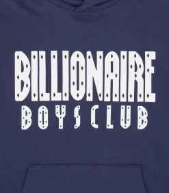 STRAIGHT LOGO POPOVER HOOD - NAVY -Fashion Style Shop BC029 NAVY 03